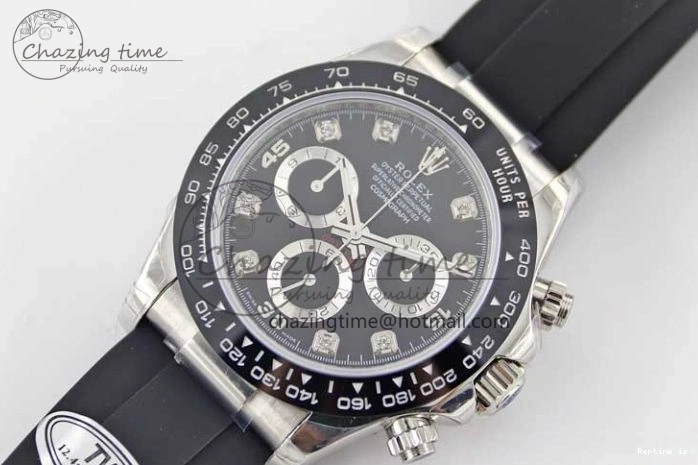 1218 Breathable Daytona 116519 SS TWF 1:1 Best Edition 904L Steel Black Diamonds Dial on Oysterflex Strap A 2413